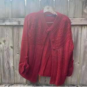 Jason Maxwell red button Down sweater sz. Xl